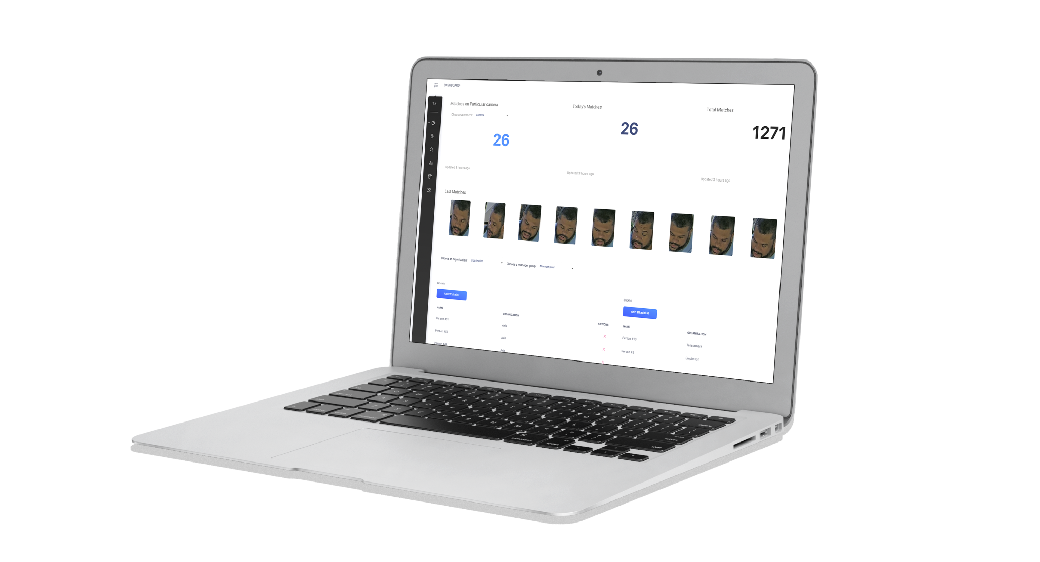 AI and computer vision platform for facial recognition