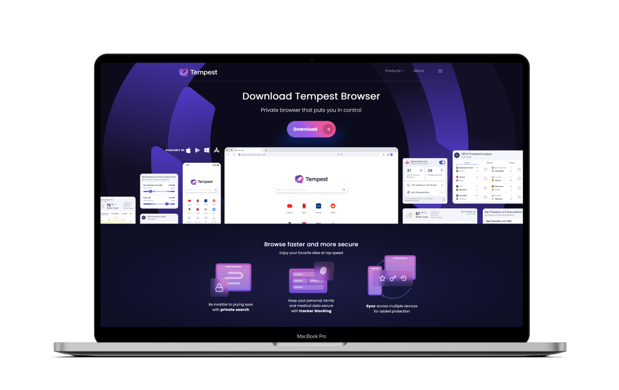 Private web and mobile browser