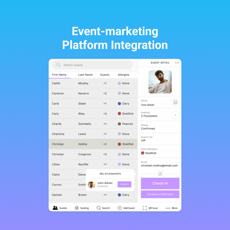 Event-marketing platform integration