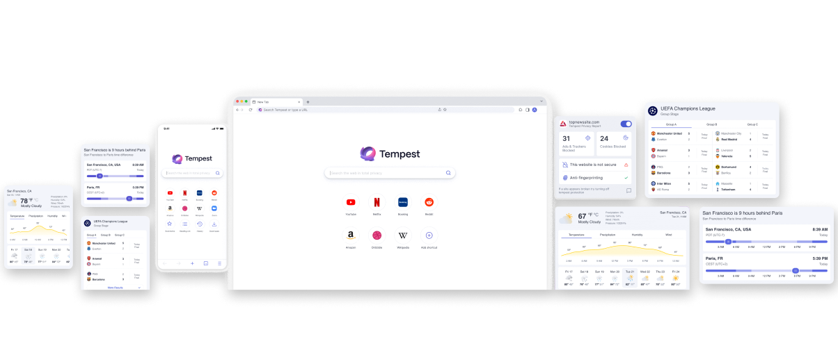 Private web and mobile browser