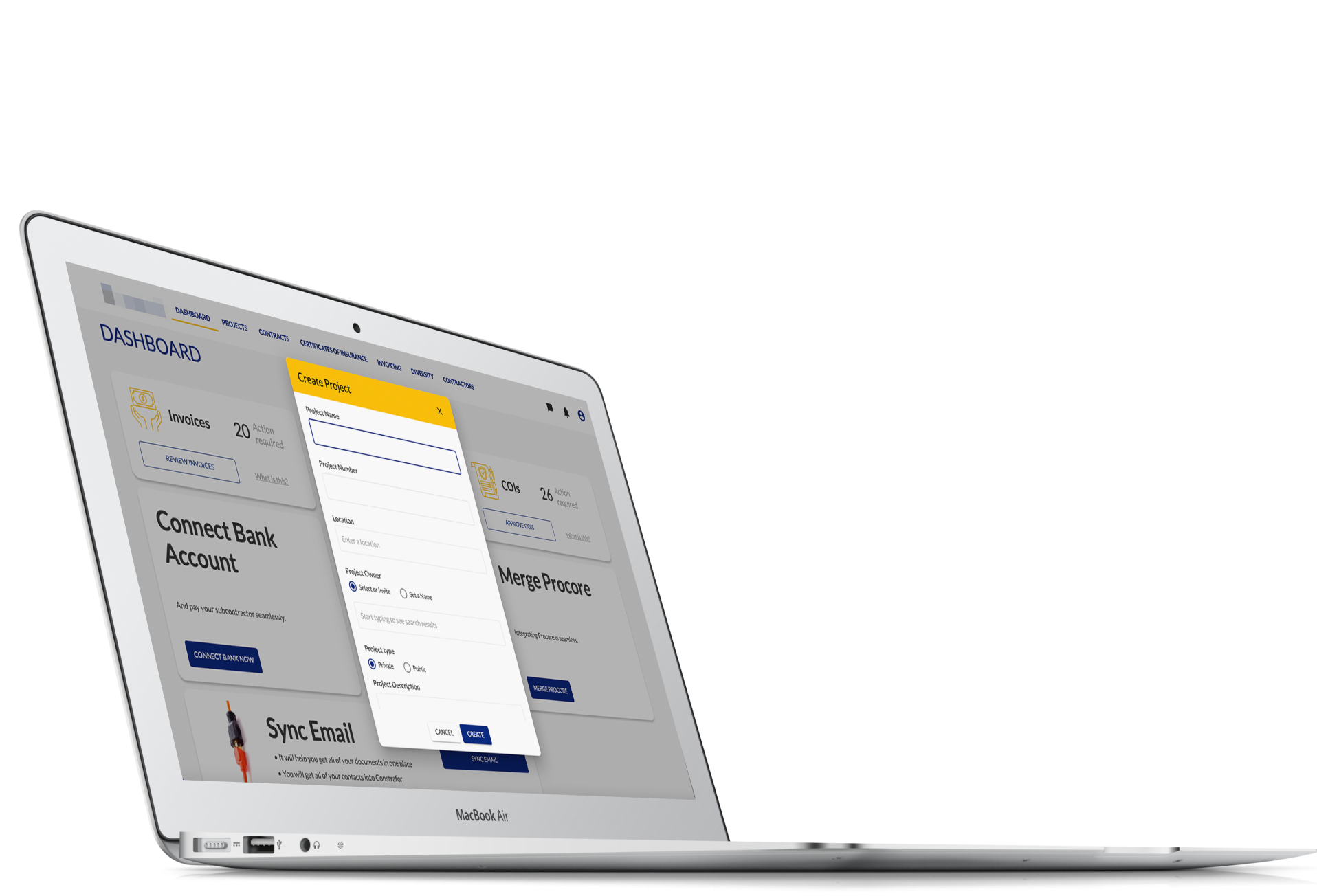 Web application development for procurement platform