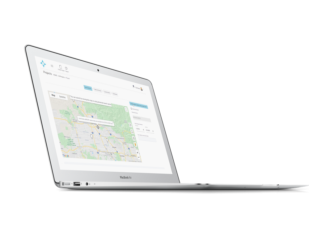 Web application for weather analytics company