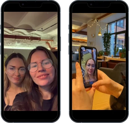 Real-time virtual glasses try-on mobile app