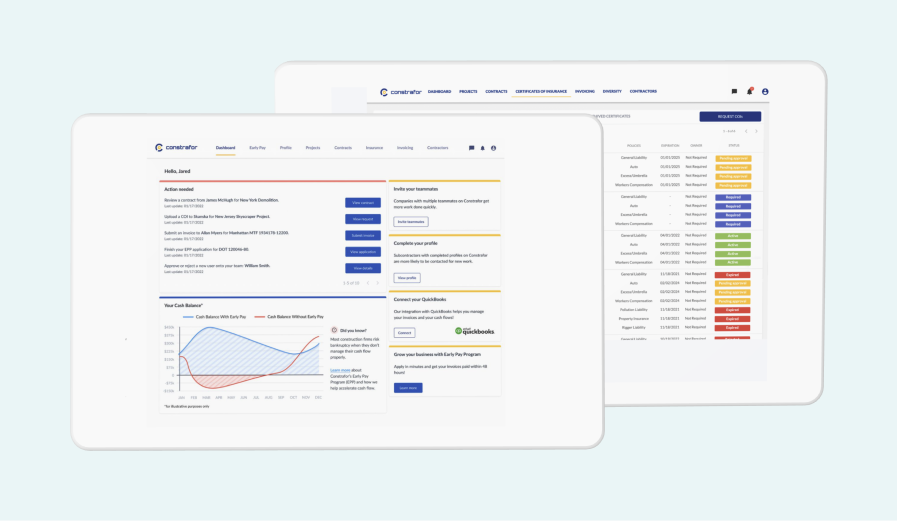 Fintech platform for insurance policies, invoicing and contracts